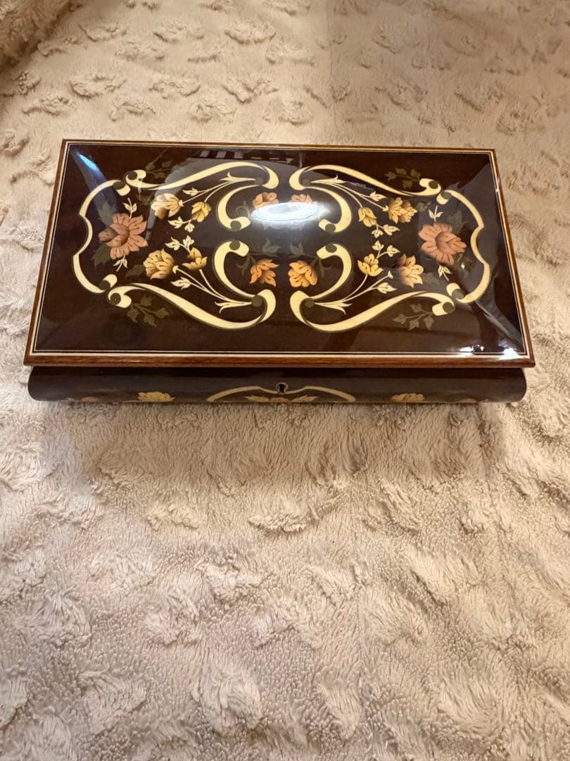 REUGE リュージュ オルゴール イタリア象嵌 ジュエリーボックス 鍵付き REUGE リュージュ オルゴール イタリア象嵌 ジュエリーボックス 鍵付き