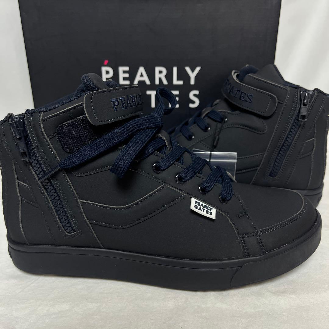 新品 PEARLY GATES ハイカット ゴルフシューズ 紺 26.5cm