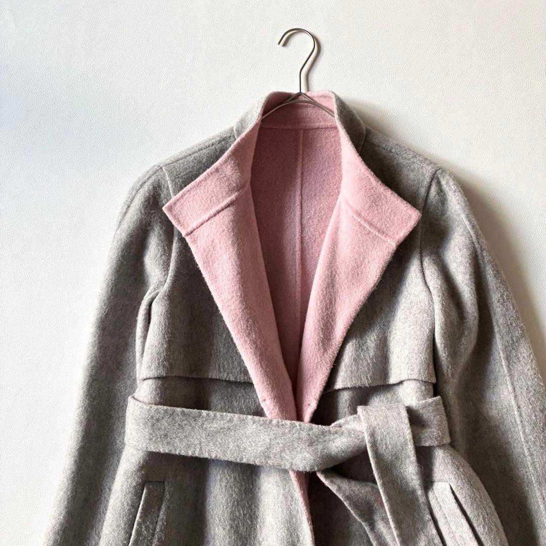 ANAYI アナイ 近年モデル ウールリバーコート ガウンコート グレーx