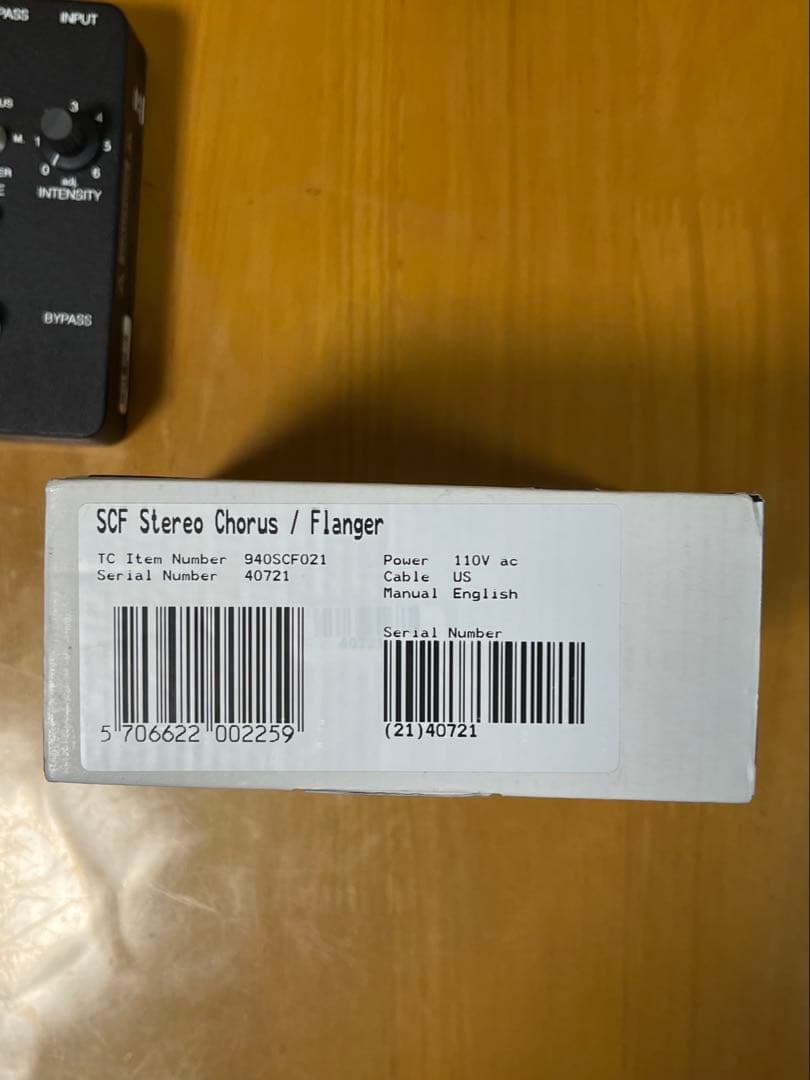 tc electronic SCF STEREO CHORUS+元箱・取説有り