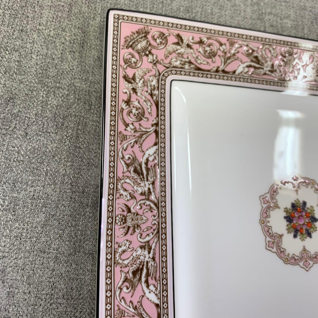 ウェッジウッド フロレンティーン ピンク スクエアプレート 角皿