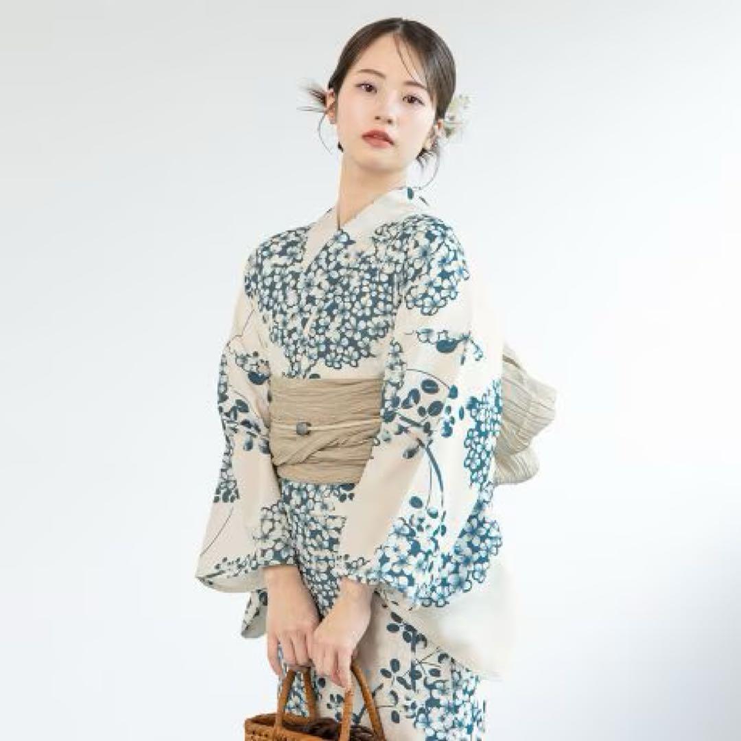 【新品未使用】　ソウビエン SOUBIEN 浴衣 帯セット(セパレート浴衣) 浴衣セット 3点セット（浴衣 帯[品番：SBEW0020153]｜SOUBIEN