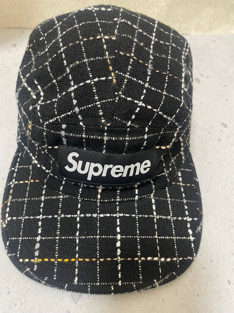 Supreme チェック柄キャップ - メルカリ