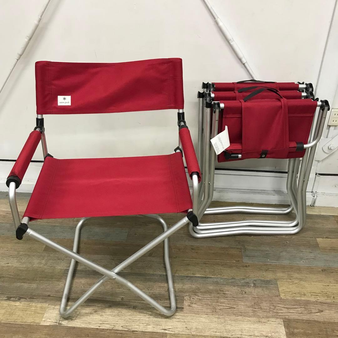 【4脚セット】スノーピーク FDチェアワイド RD レッド  peak snow peak（スノーピーク） FDチェアワイド RD 折りたたみ 椅子
