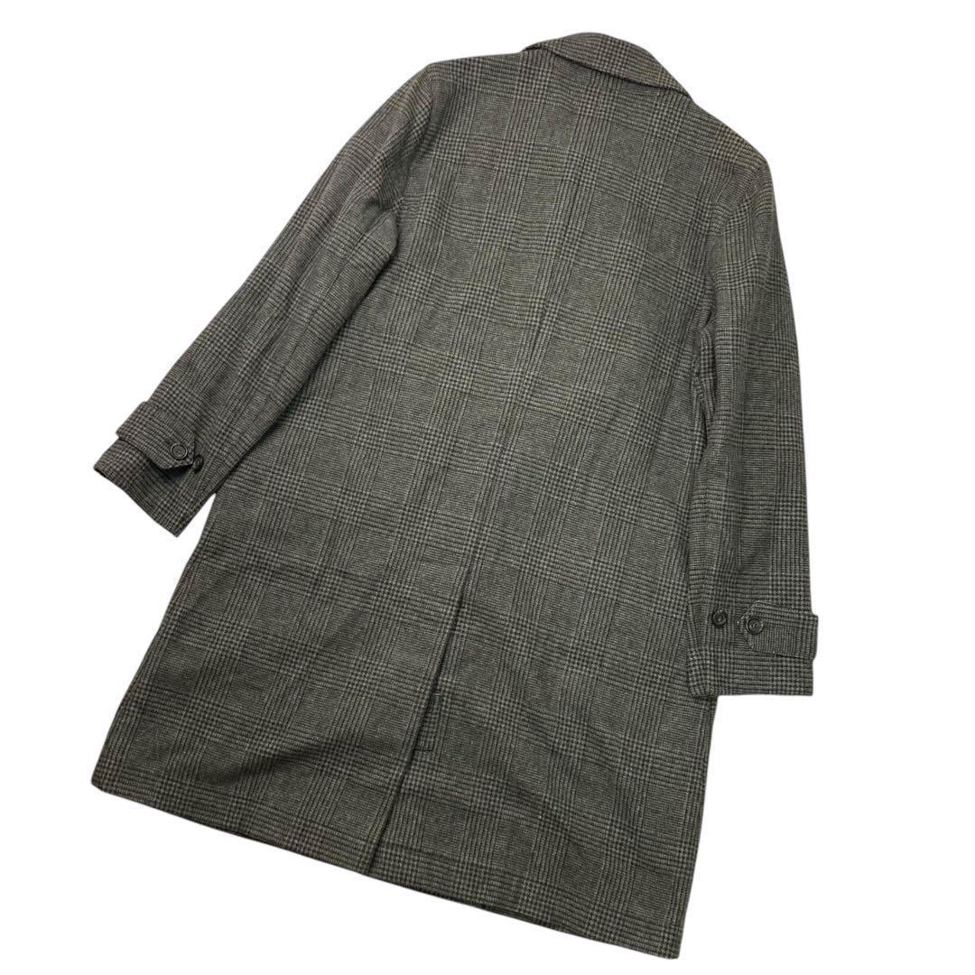 極美品】ラルフローレン ステンカラーコート グランチェック ウール100