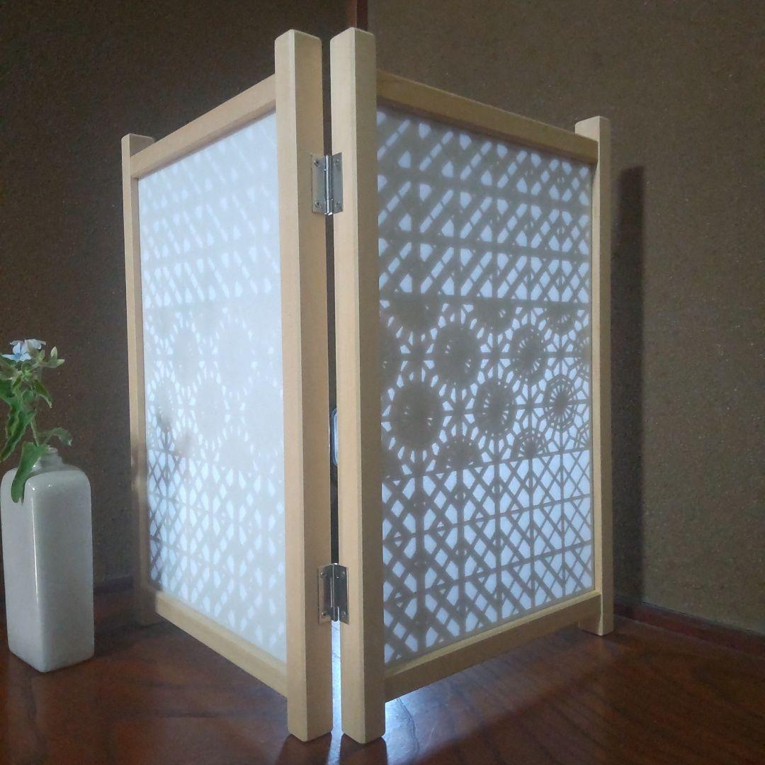 組子細工 組子 透かし模様 衝立 和風 日本 伝統工芸品 パーテーション 木の