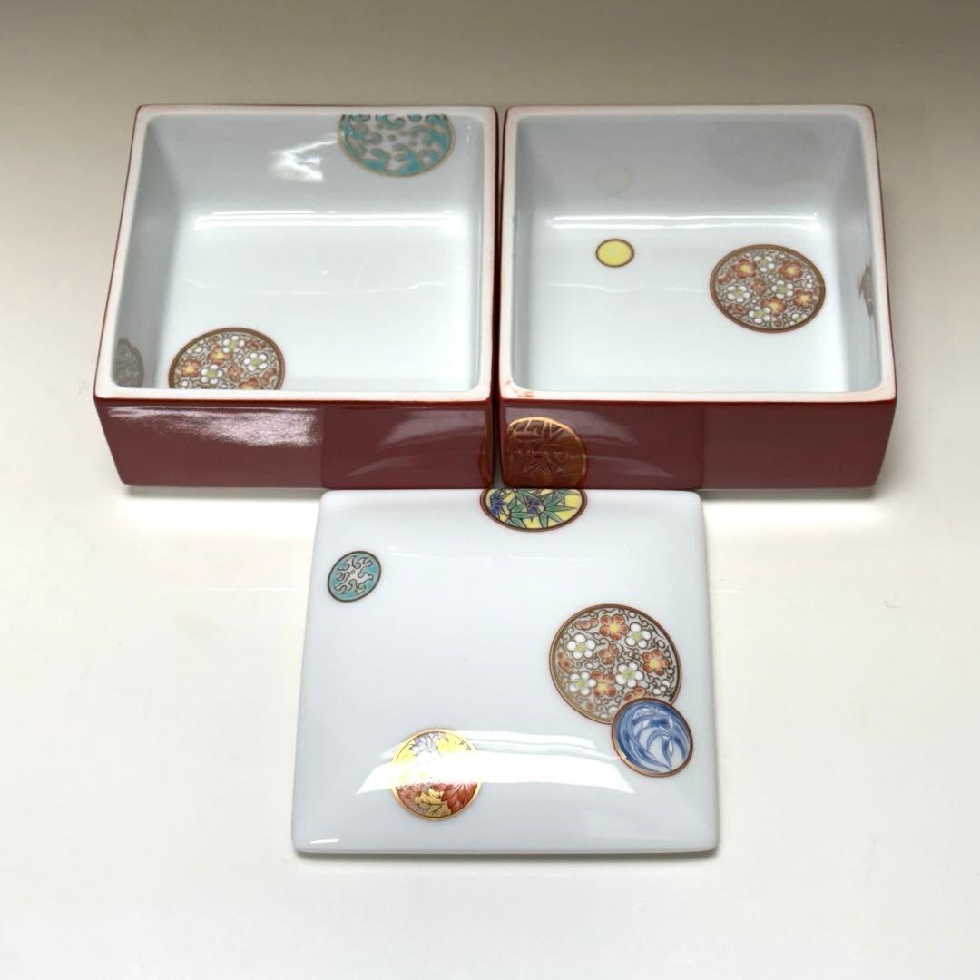 深川製磁 寿赤絵 角小二段重 宮内庁御用達 美品 - メルカリ