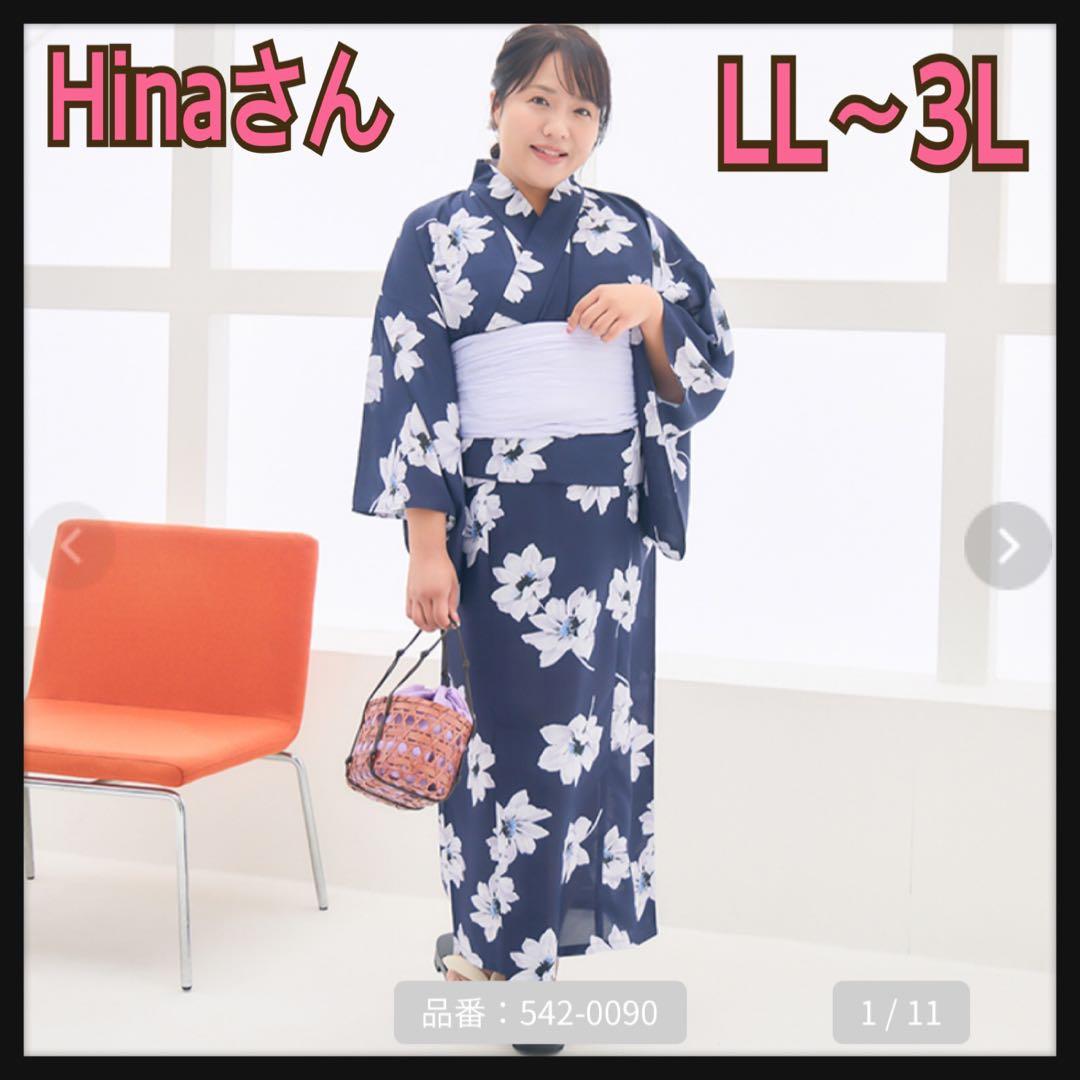 Hinaさん 浴衣 ネイビー ダリア柄 LL〜3L しまむら キャミワンピース 2026年最新】しまむら hina 浴衣の人気アイテム - メルカリ