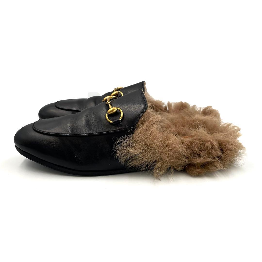 《超美品》グッチ ホースビット プリンスタウン レザー 黒系 38 付属あり