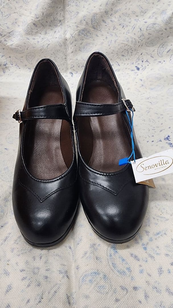 フラメンコシューズ senovilla セノビージャ 23.5 黒フラメンコ