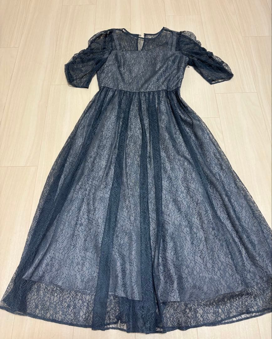 aimer エメ 結婚式参列 レースロングドレス M美品　定価19,800円 コードレースロングドレス(M ブラック): AIMER | エメ ｜ミマツ