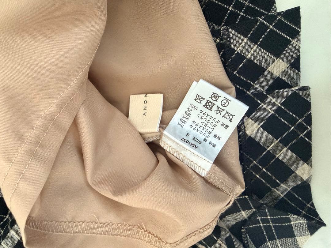 ANDMARY Coco check pleats skirt - メルカリ