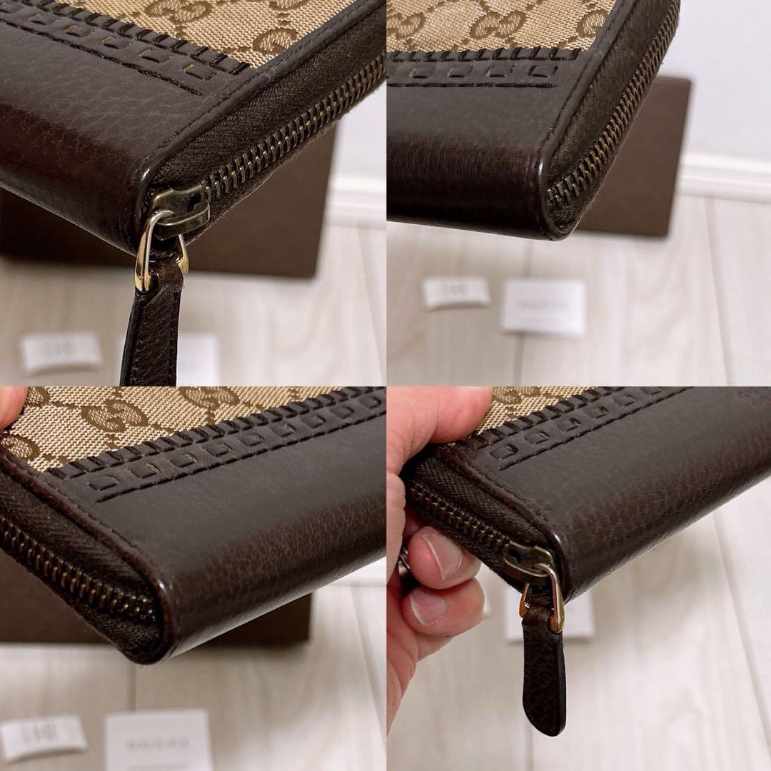 美品》GUCCI (グッチ)長財布 ラウンド キャンバス - メルカリ