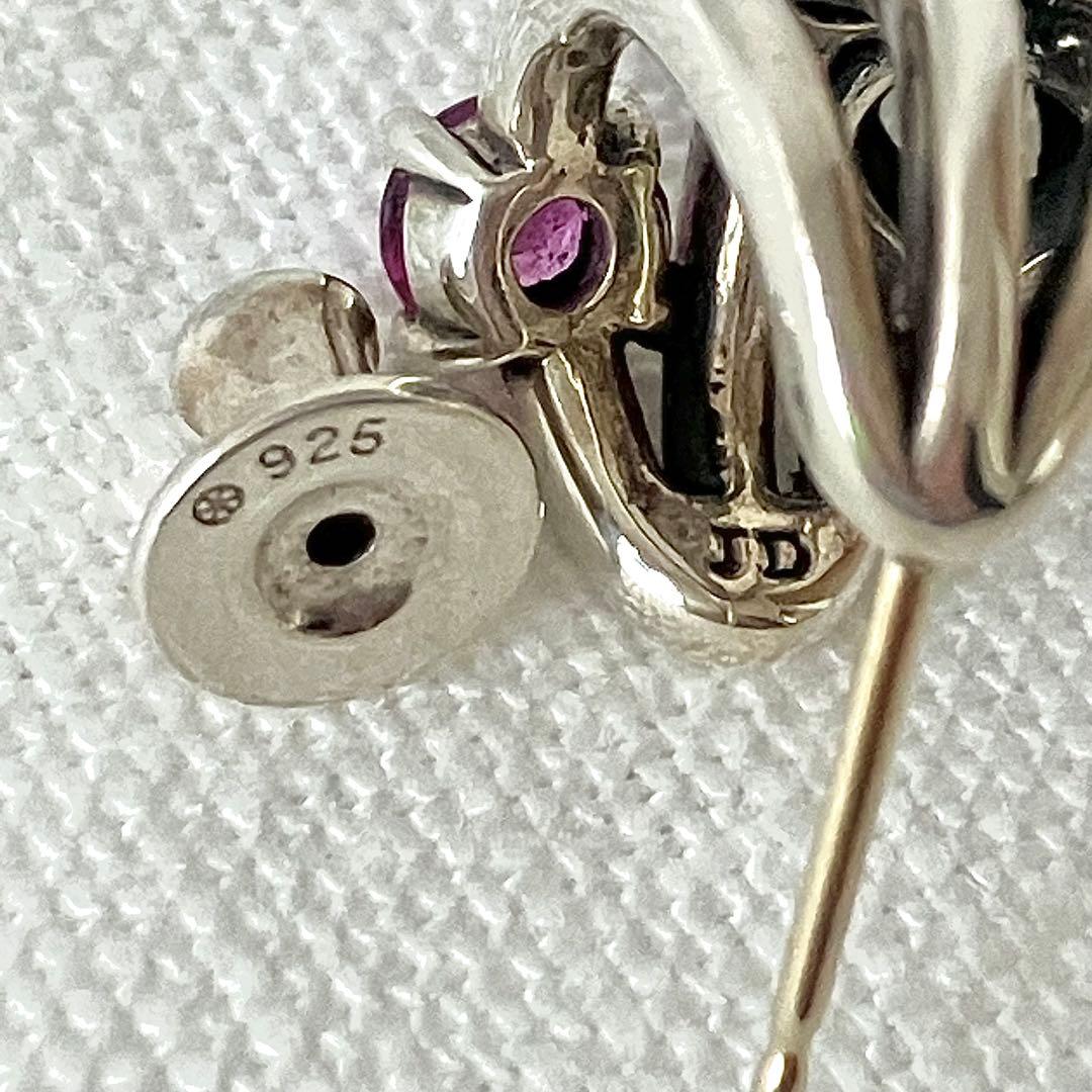 ジャスティンデイビス ピンクストーン×クラウンピアス 片耳用