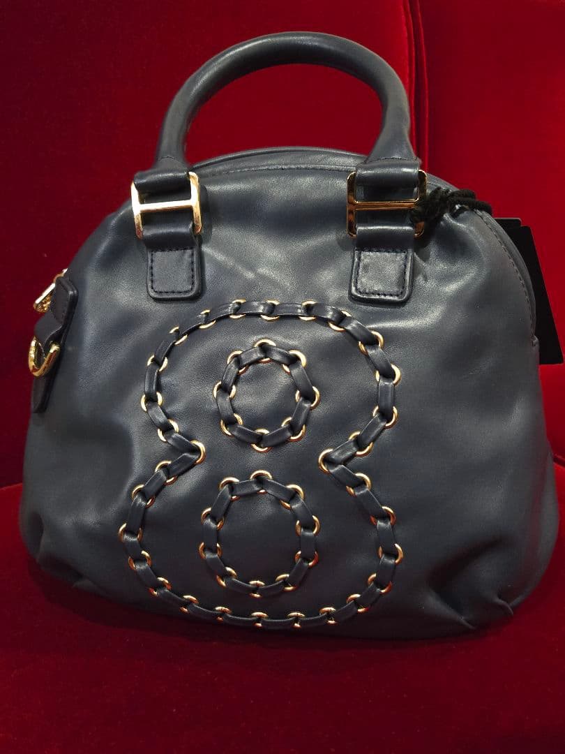 mutta MUBG-No.8 MINI-eyelet ネイビー 8バッグ・ゴート革 (ネイビー/シルバー) – muta Online Store