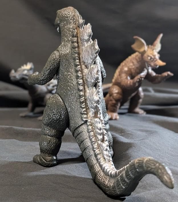 昭和ゴジラ＆アンギラス＆バラゴン（ヤマカツ）ソフビフィギュア3体セット