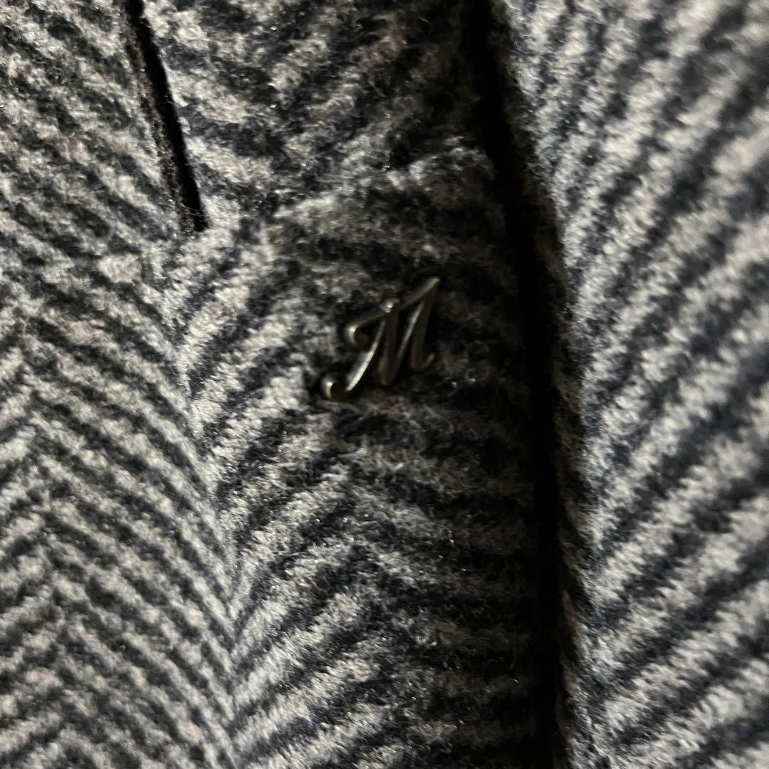 MASON'Sメイソンズ ヘリンボーン ニットコート チェスターコート