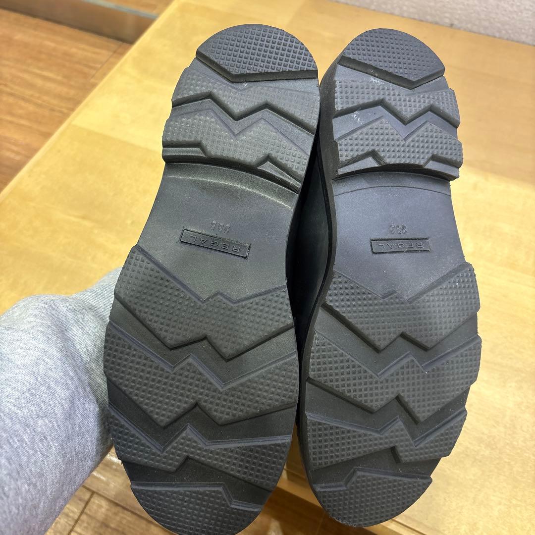 美品 リーガル チロリアンシューズ 革靴 23.5cm ブラック ハラコ レザー