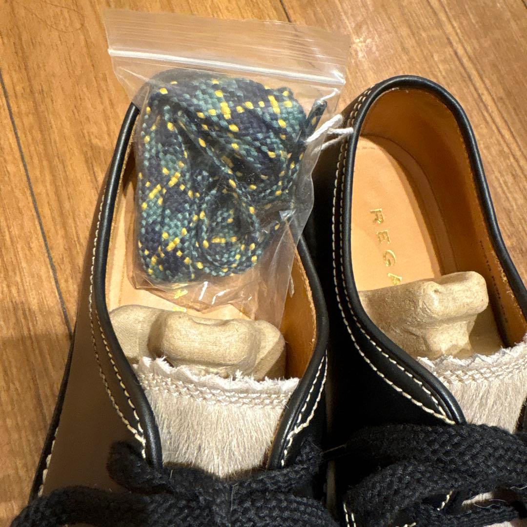 美品 リーガル チロリアンシューズ 革靴 23.5cm ブラック ハラコ レザー