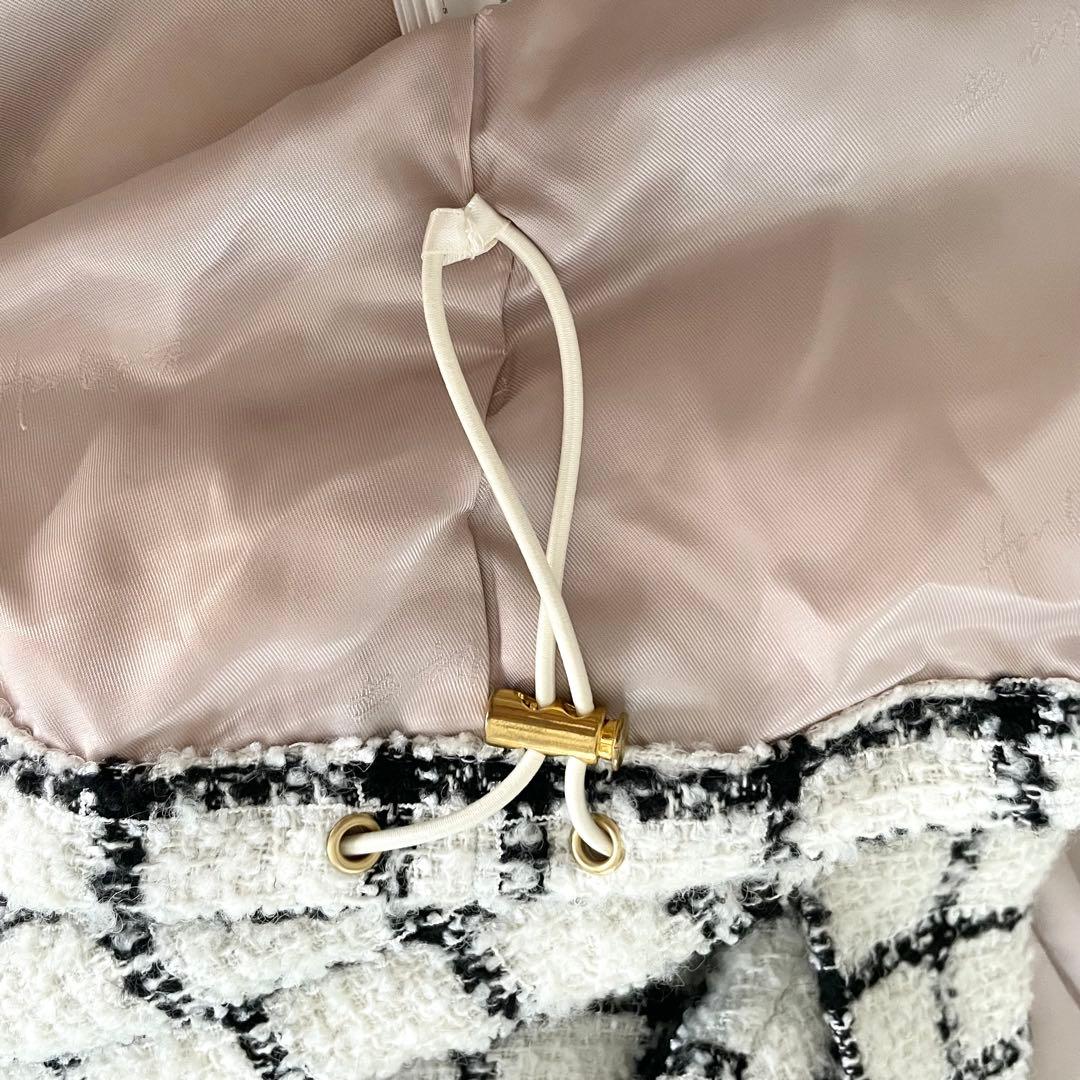 herlipto ループヤーンツイードベルテッドダウンコート s White - メルカリ