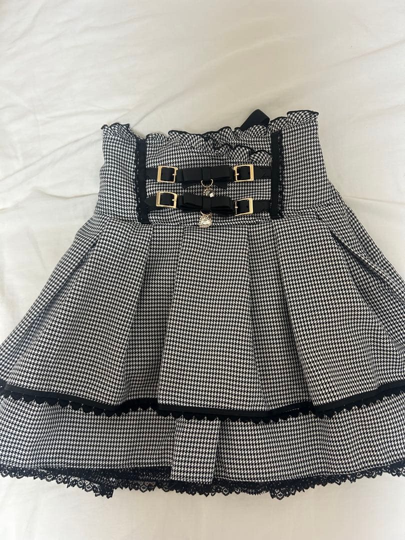 LIZLISA 2連リボンベルトスカパン(ブラックチェック) リズリサ 2連リボンベルトスカパン｜Yahoo!フリマ（旧PayPayフリマ）