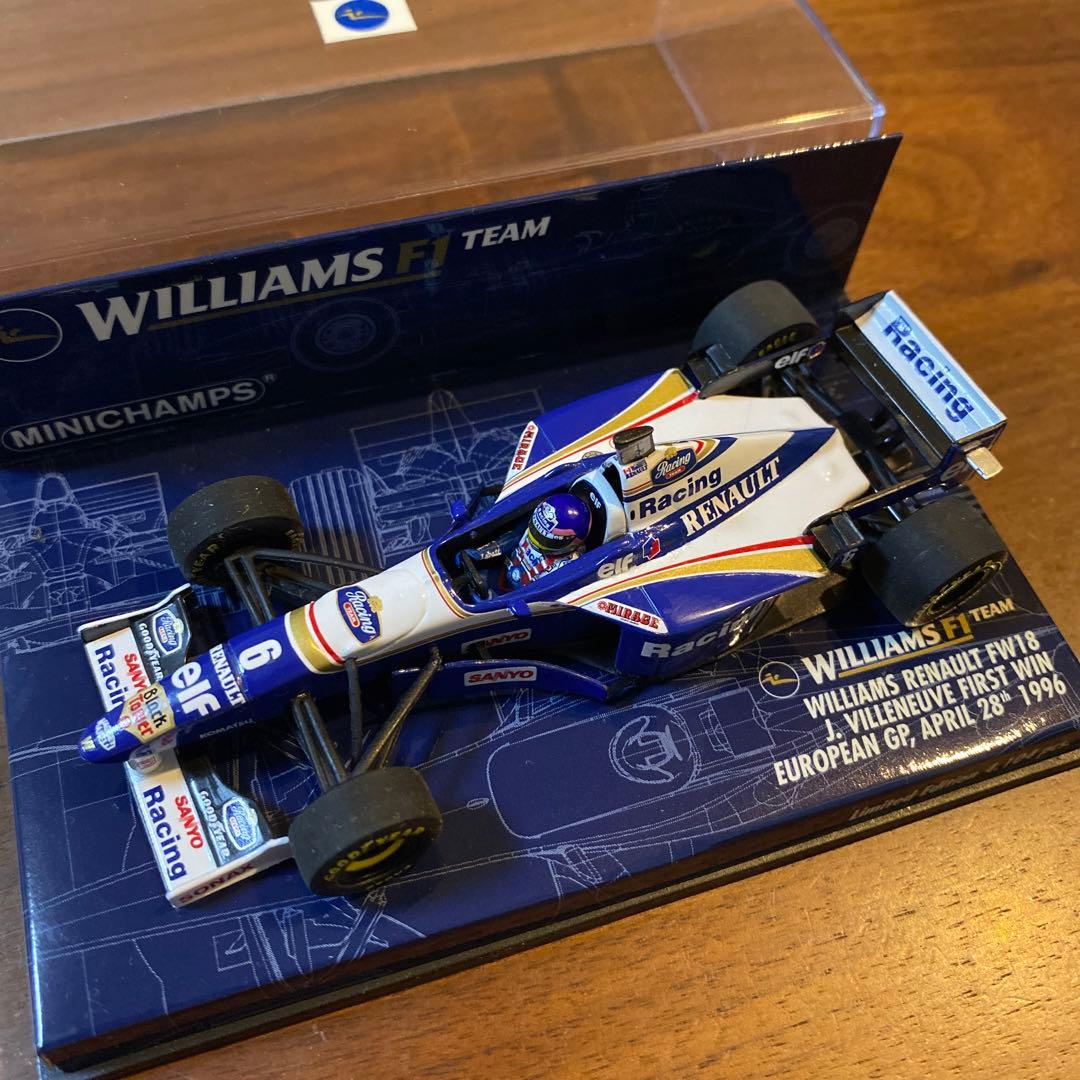 ジャック・ビルヌーブ 直筆サイン色紙 & ウィリアムズ・ルノー FW18 初