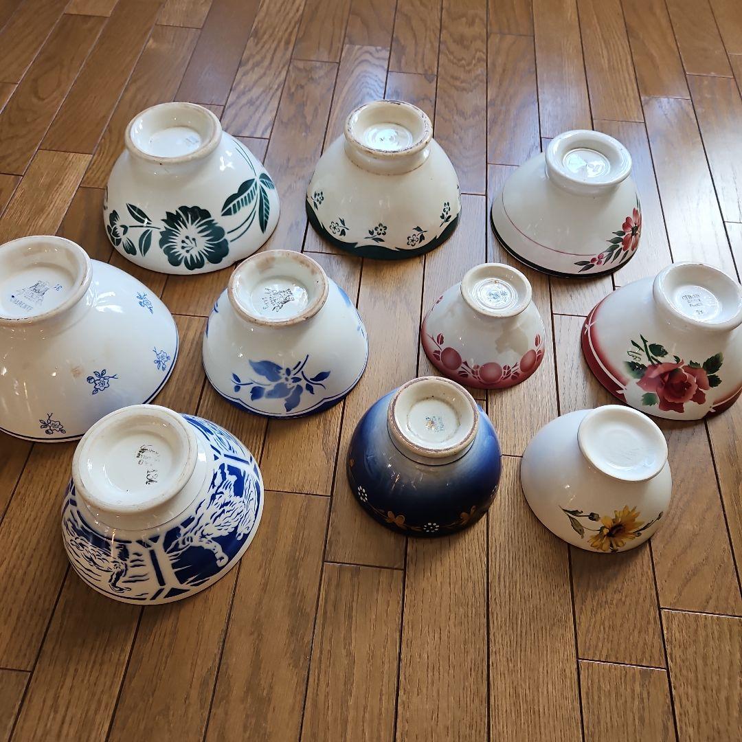 カフェオレボウル10点セット フランス蚤の市 アンティークカフェオレボウル一覧｜フランス・ベルギー・ヴィンテージ特集