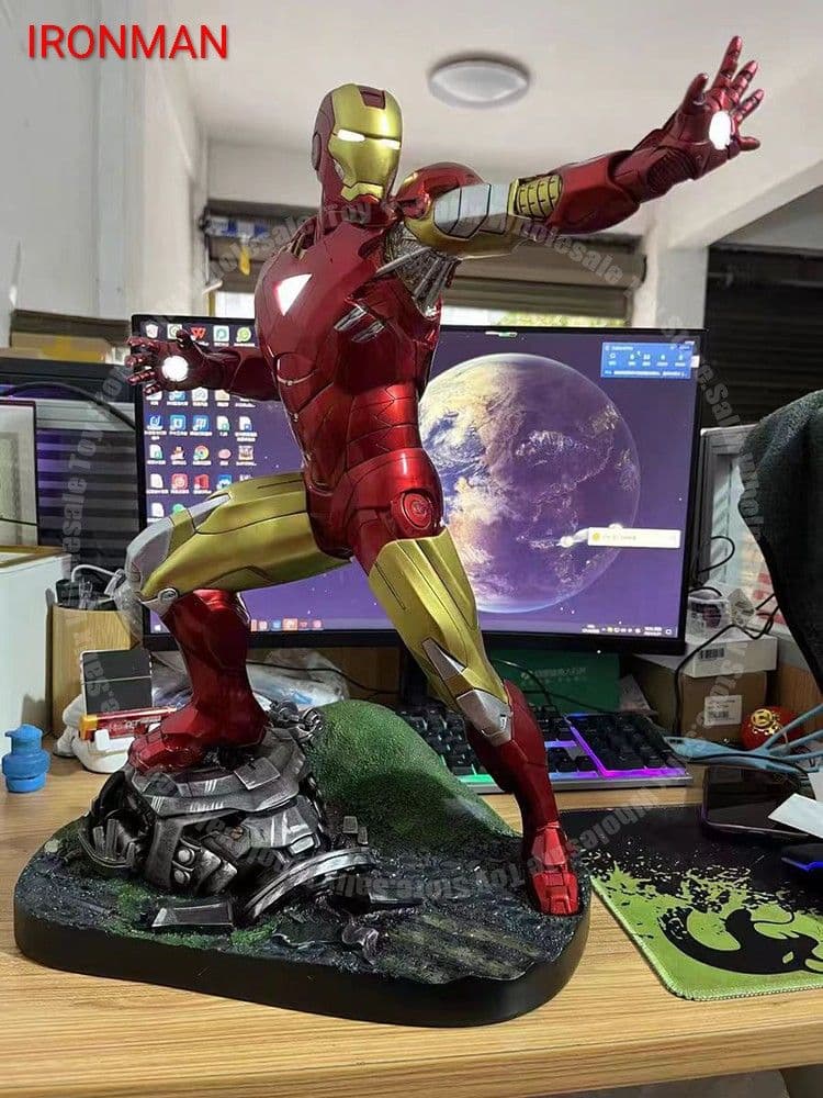 ★未使用 レア品 アイアンマン Mk6 大型 フィギュア 50cm マーク6 マーベル「アイアンマン」マーク6、全高約49cm、40箇所以上可動で大