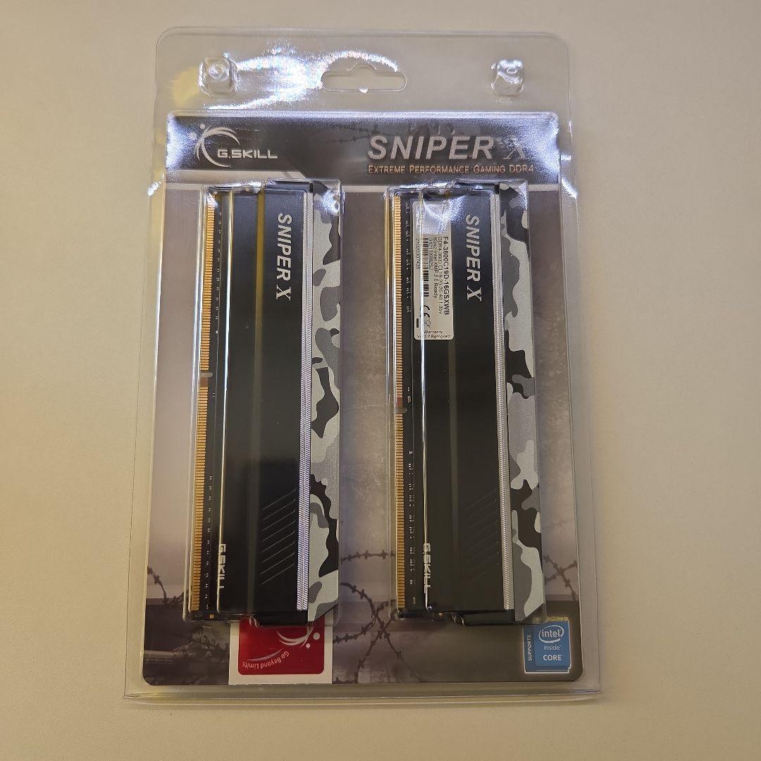 メモリー G.Skill Sniper X DDR4 3600 16GB (2x8GB) G.Skill F4-3600C19D-16GSXWB Sniper X 288pin DDR4-3600 CL19-20-20