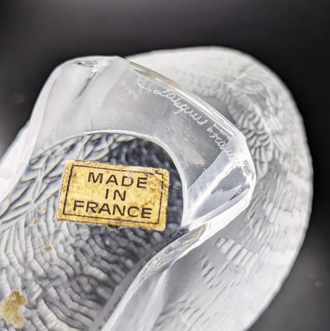 リアルな羽毛☆ラリック フィギュリン うずら 鶉 16㎝ 重量1.1㎏ フランス