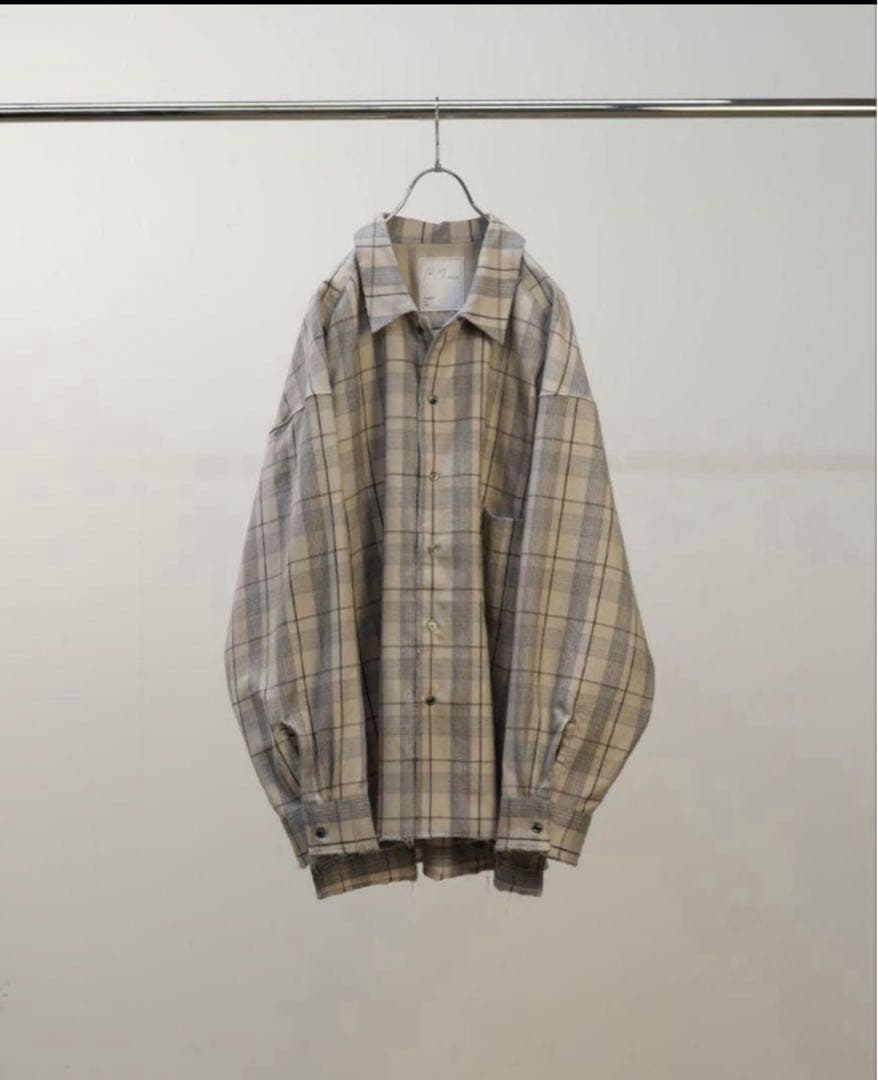 ハ*ィ様 ancellm C/R CHECK SHIRT サイズ2 ANCELLM/アンセルム/C/R CHECK SHORT ZIPUP SHIRT | GARDEN（ガーデン