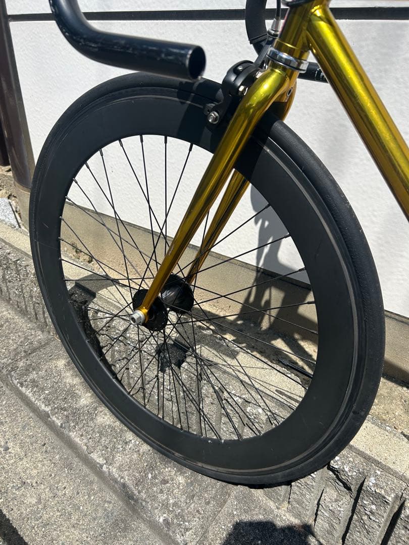 ゴールド シングルスピード ピストバイクオリジナルカスタム