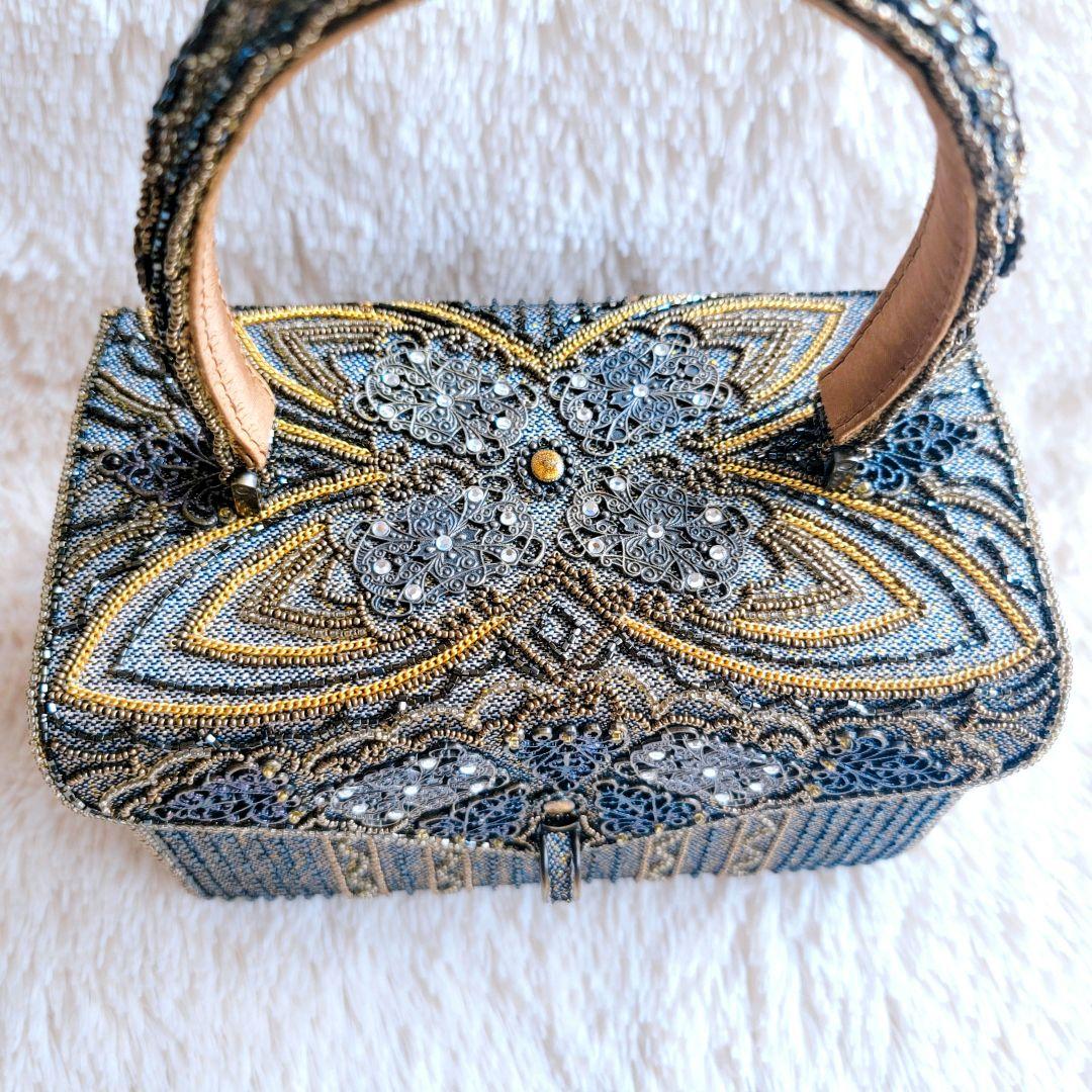 LUMY】ルミーはしもと ヴィンテージ ハンドバッグ ビーズバッグ