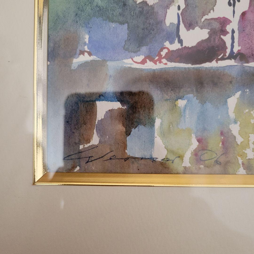 ベルナー(ハインツ・ヴェルナー)水彩画 3738 原画 直筆サイン 百貨店取扱