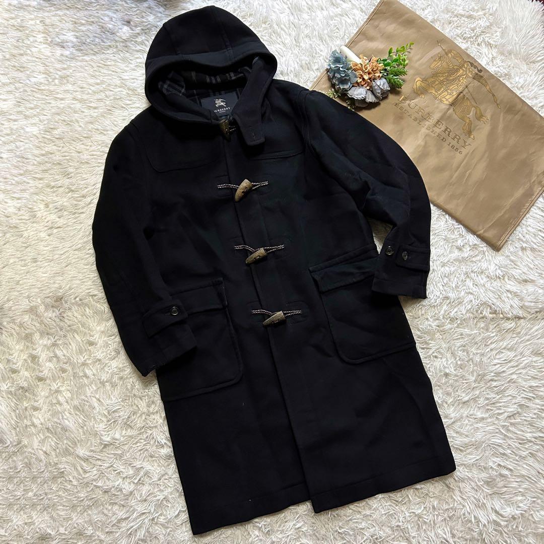 BURBERRY バーバリー コート ロングコート ダッフル ノバチェック 黒 BURBERRY BLACK LABEL（バーバリーブラックレーベル） ノバチェック