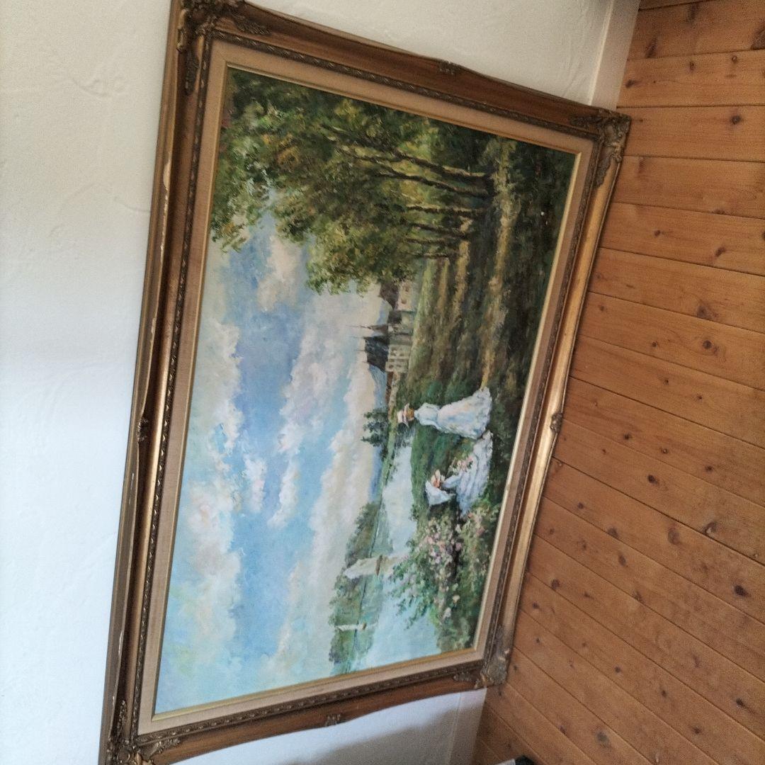 シンガポールで購入ヨーロッパ貴婦人油絵 fu-collection】 ヨーロッパ名画 貴族・貴婦人 ダンス 0420S 送料無料