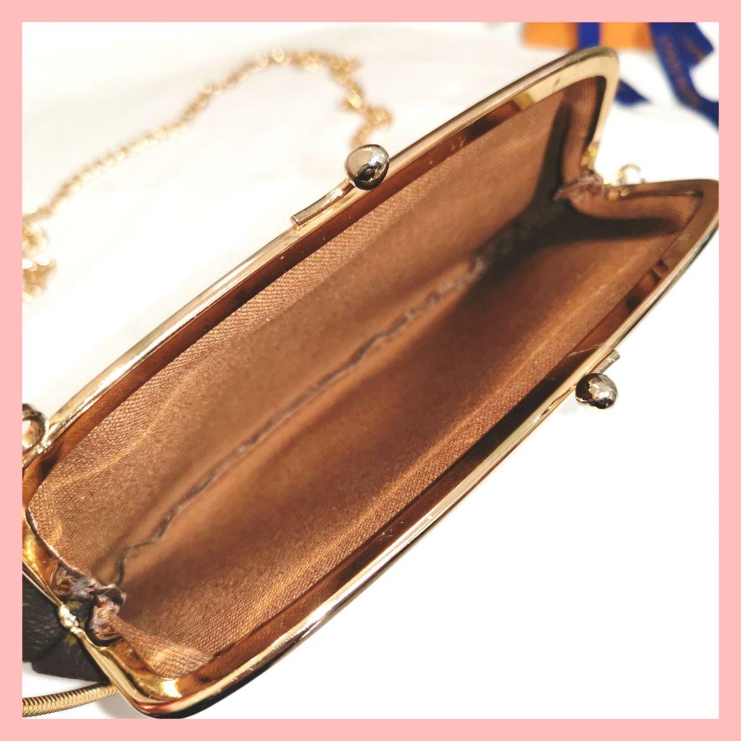 極美品】ルイヴィトンLVモノグラム柄がま口ポーチ新品ショルダー鑑定済