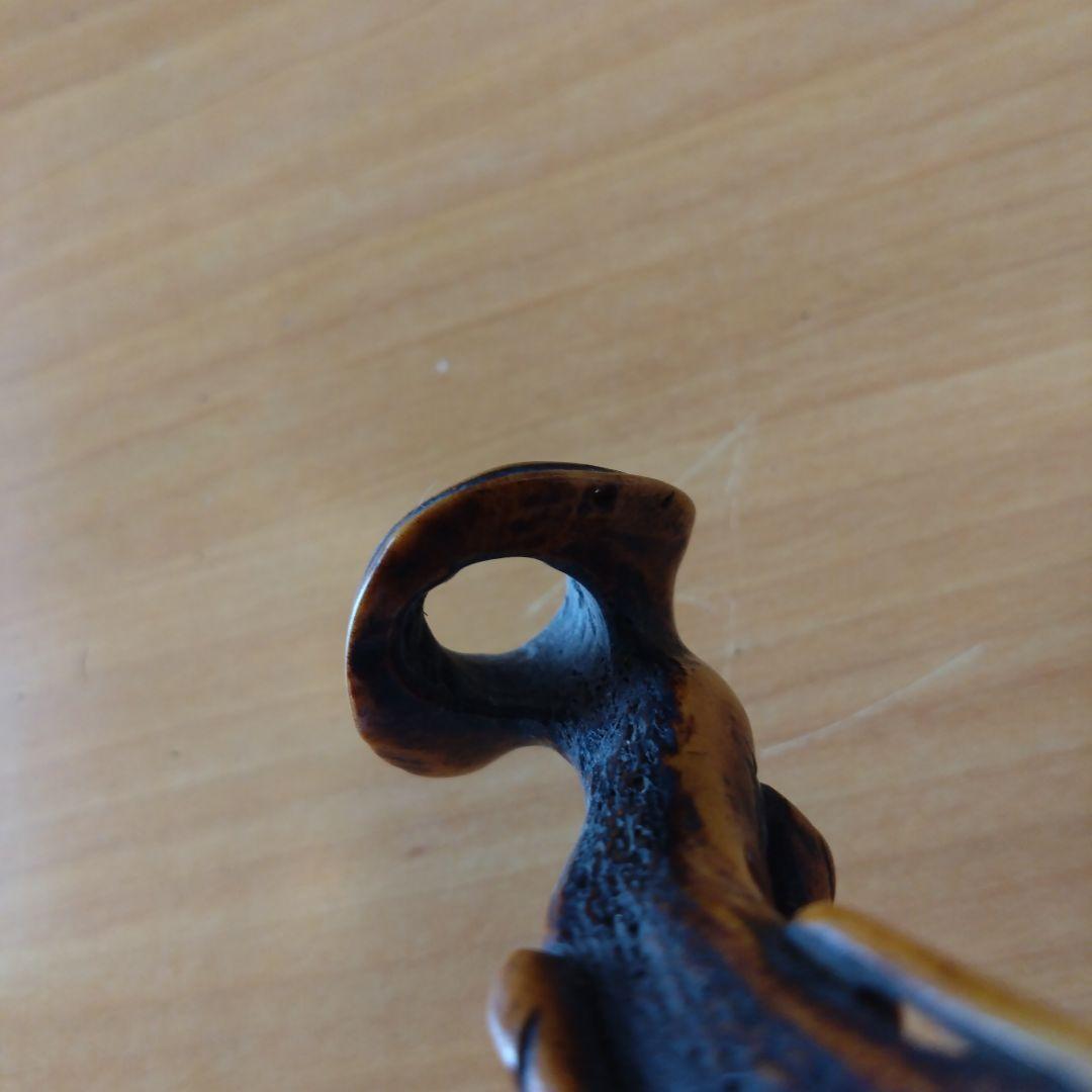 時代物 煙管入れ 煙管置き アンティーク ワラビ 鹿角？
