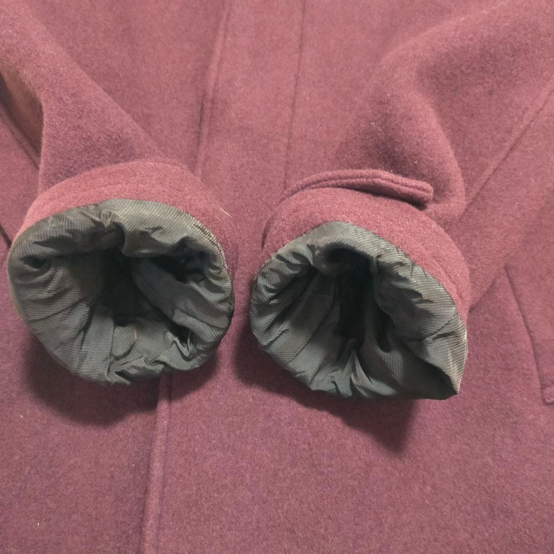 大人の色気】ジュンハシモト・スタンドカラーコート・ウール・ワイン