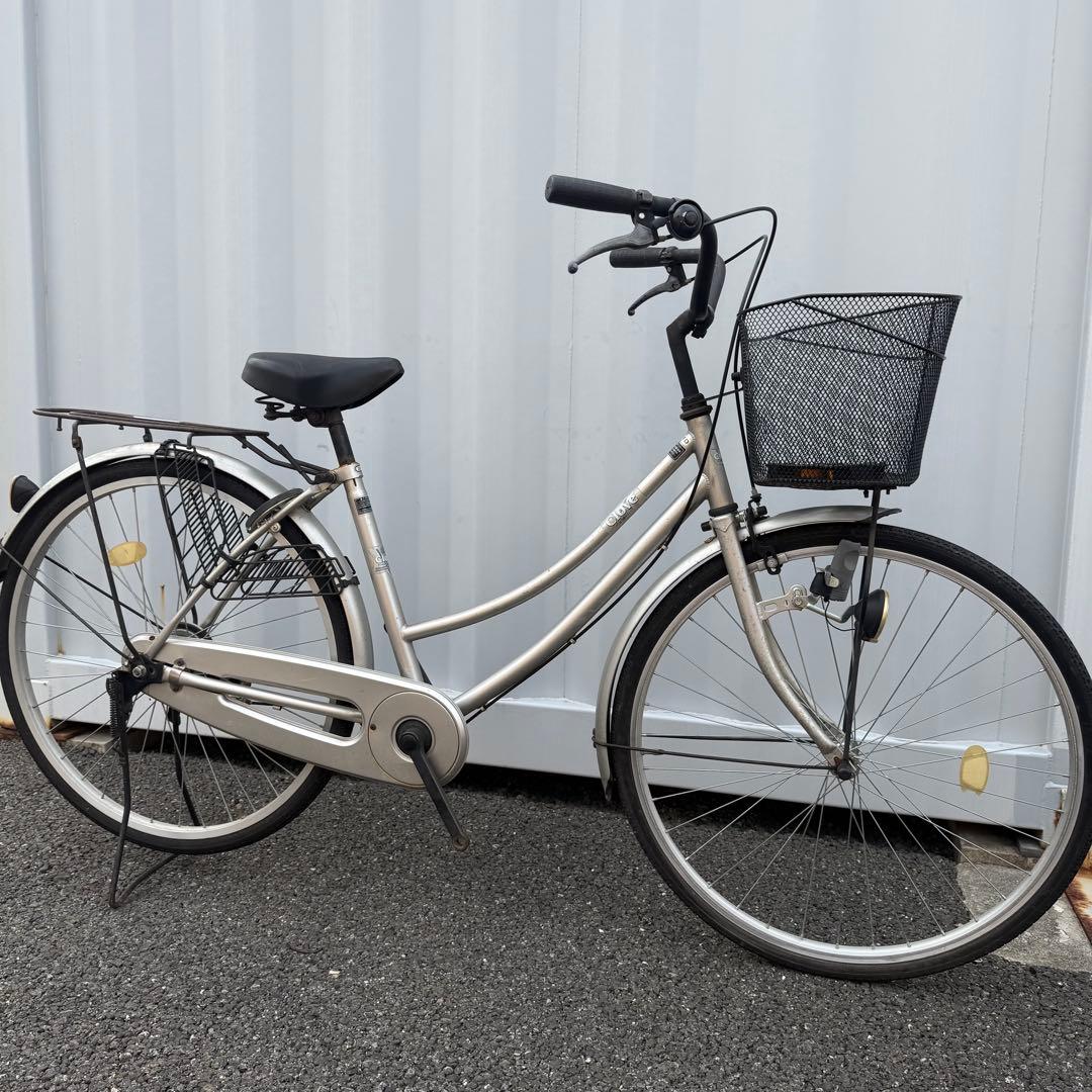 都内/千葉市引取】ママチャリ 26インチ自転車 カゴ/鍵/ライト付