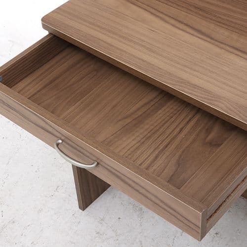 《新品・送料無料》メルル ドレッサー(三面鏡) スツール付き ブラウン 木目調