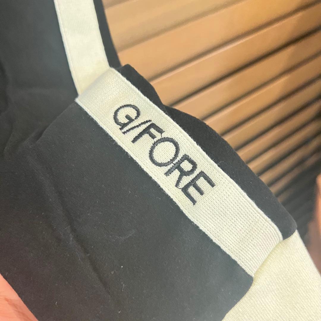 S】G/FORE ジーフォア ゴルフ カットソー 起毛 モックネック長袖T 黒