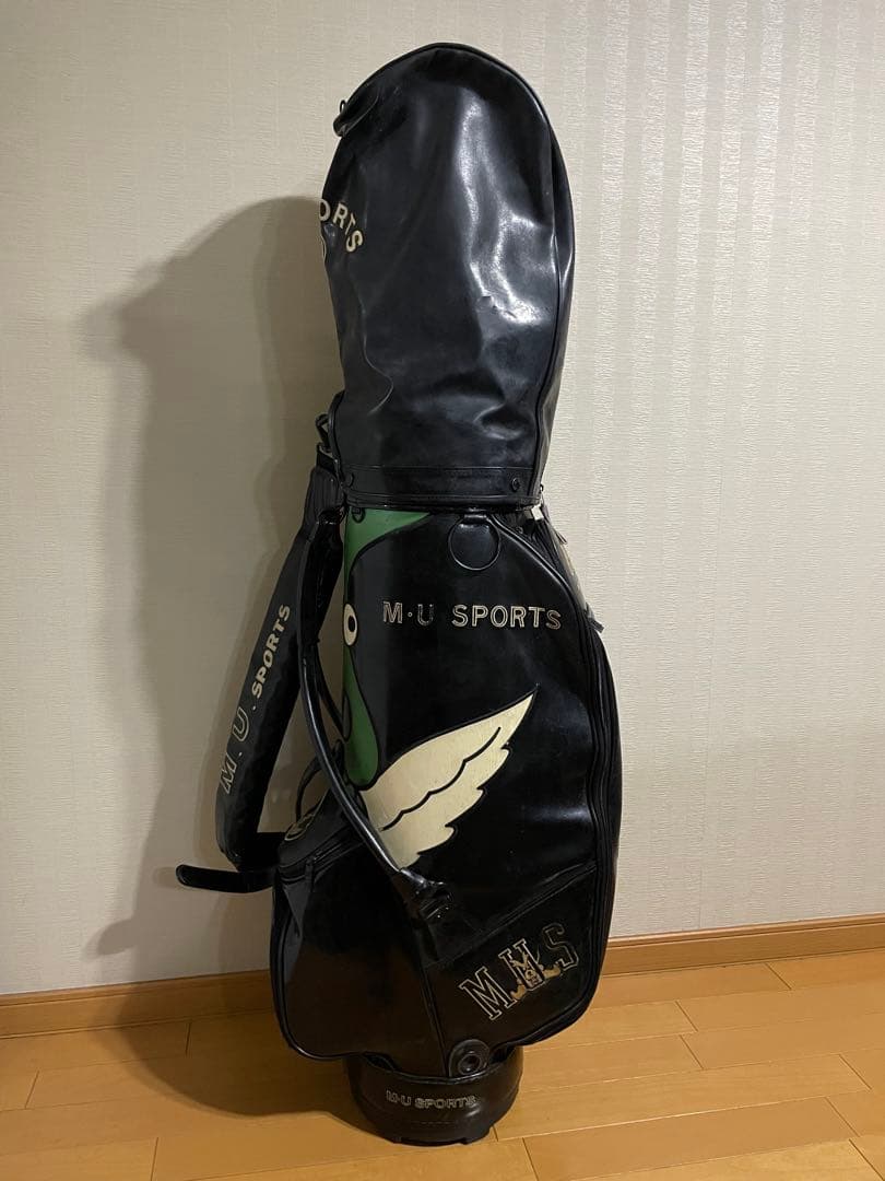 M.U SPORTS キャディバッグ 黒/緑、ボストンバックのセット