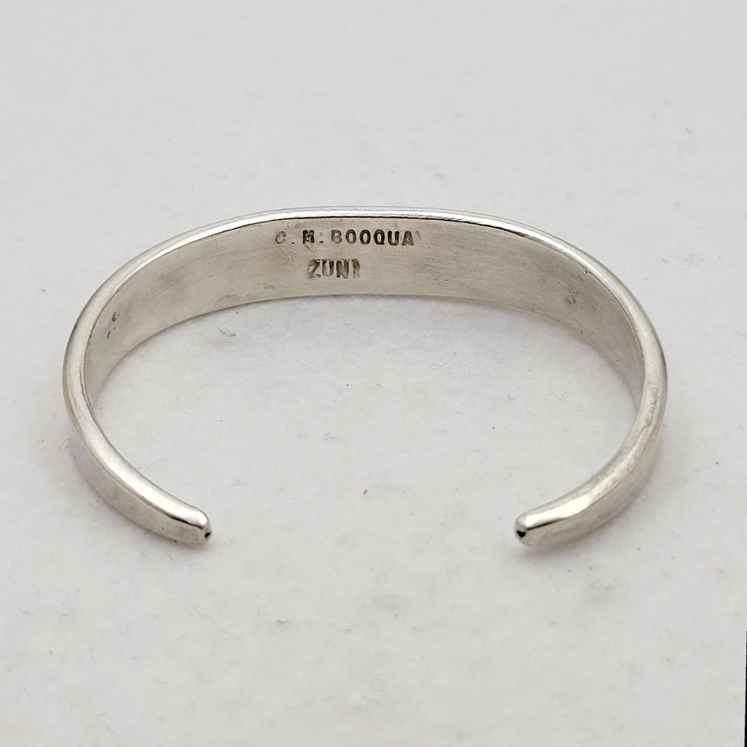 インディアンジュエリー ズニ族 C.M.Booqua シルバー バングル