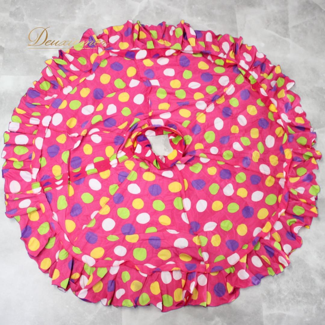 美品 フラメンコ衣装】スカート ファルダ HERMOSA 黄緑 黄色 白 紫