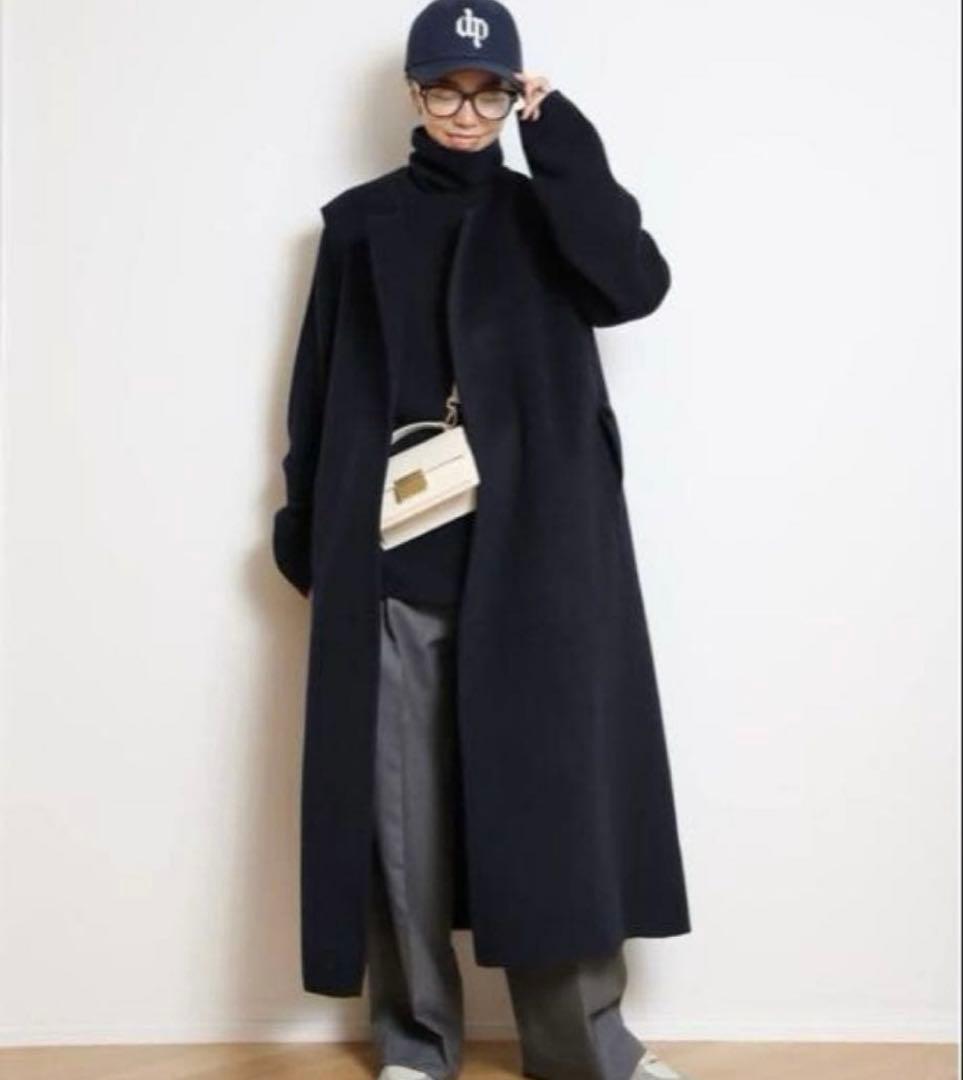 限定　Deuxieme Classe ウールアンゴラ ロングベスト　ネイビー Deuxieme Classe（ドゥーズィエムクラス） ベスト ジレ *ウール