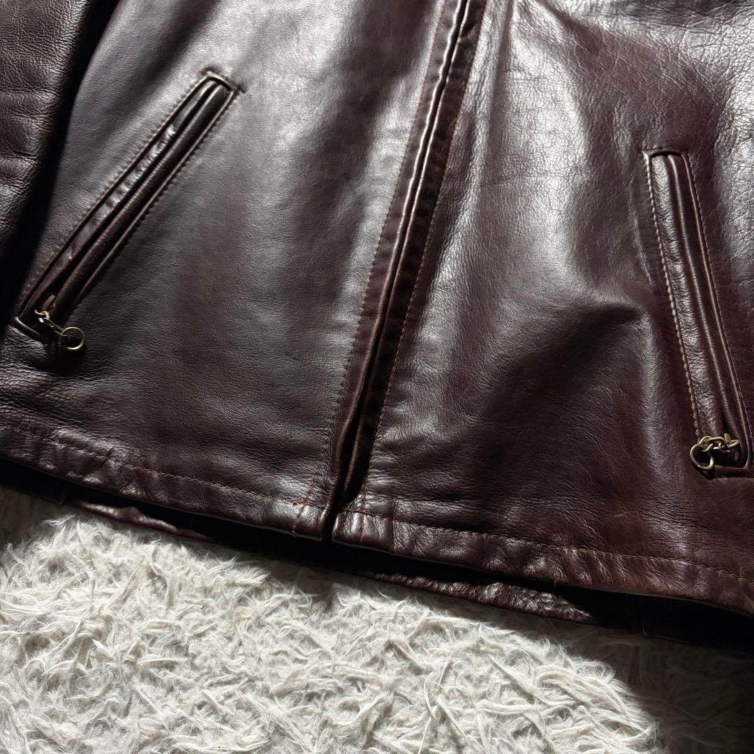 美品/希少✨schott トラッカージャケット 642VS 赤茶 本革 36 - メルカリ