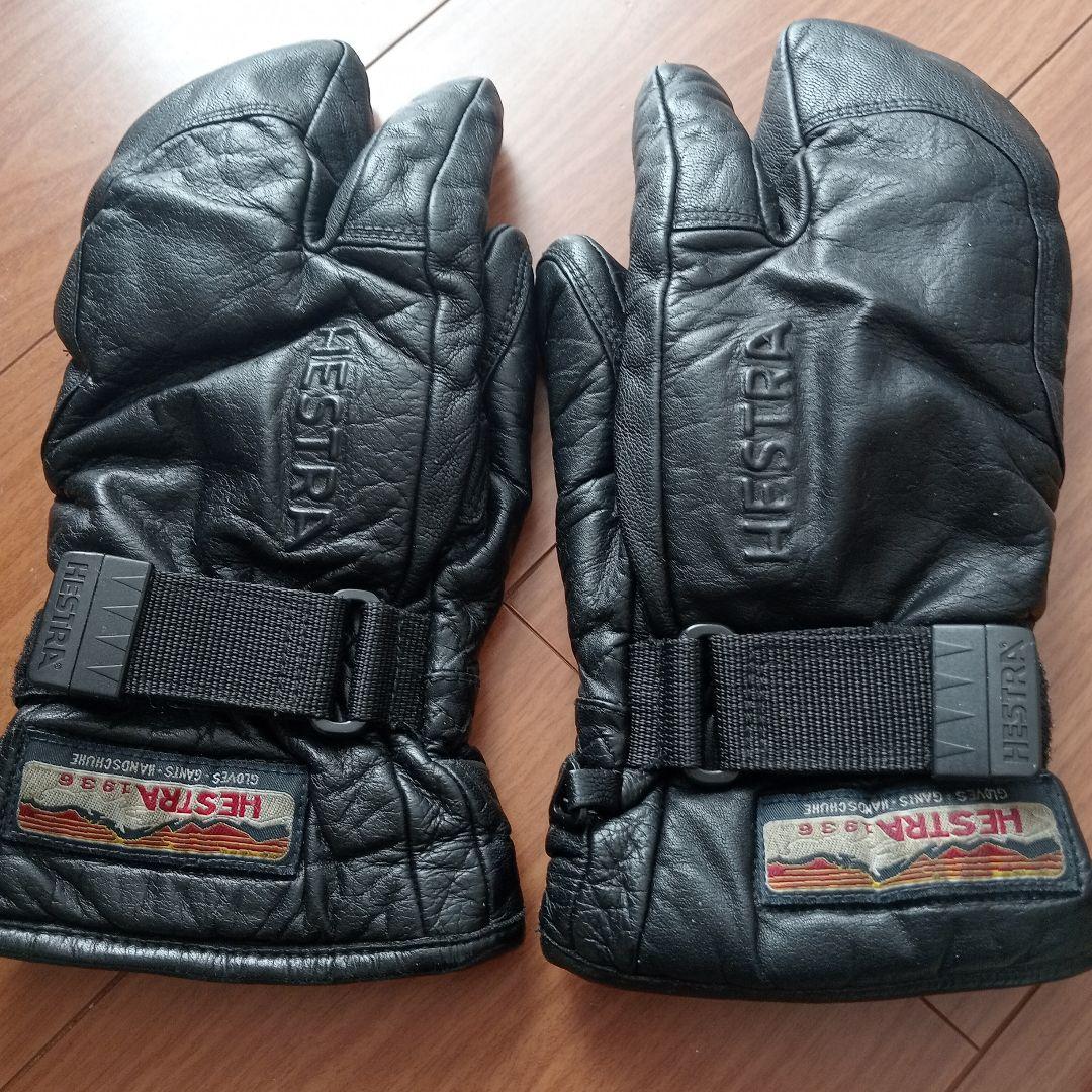 Hestra ゴアテックス ブラックミトン HESTRA（ヘストラ） レザーミトン 3-Finger GTX Full Leather MITTEN