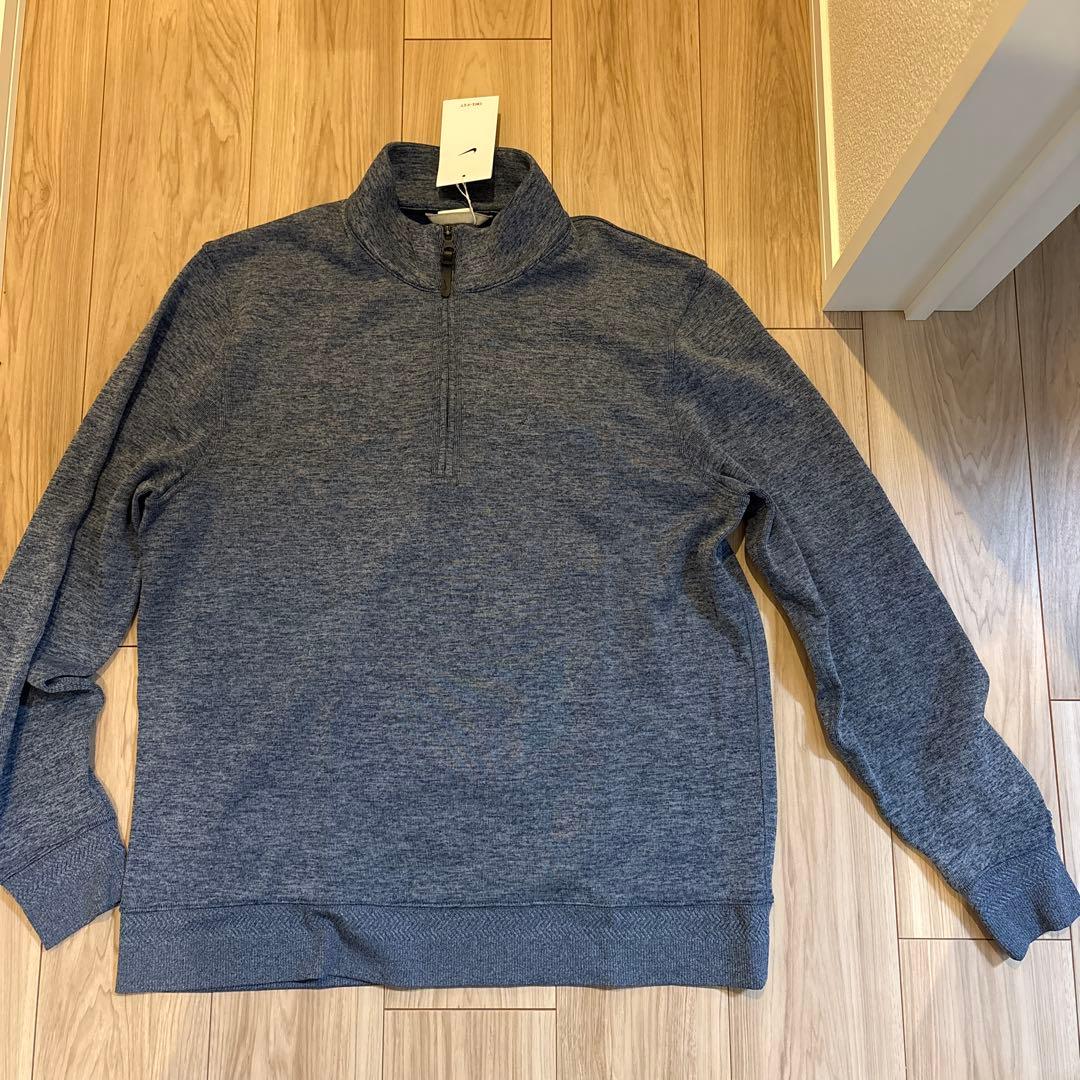 Nike ハーフジップセーター L ネイビー NIKE ハーフジップスウェット ネイビー ワンポイントスウィッシュ