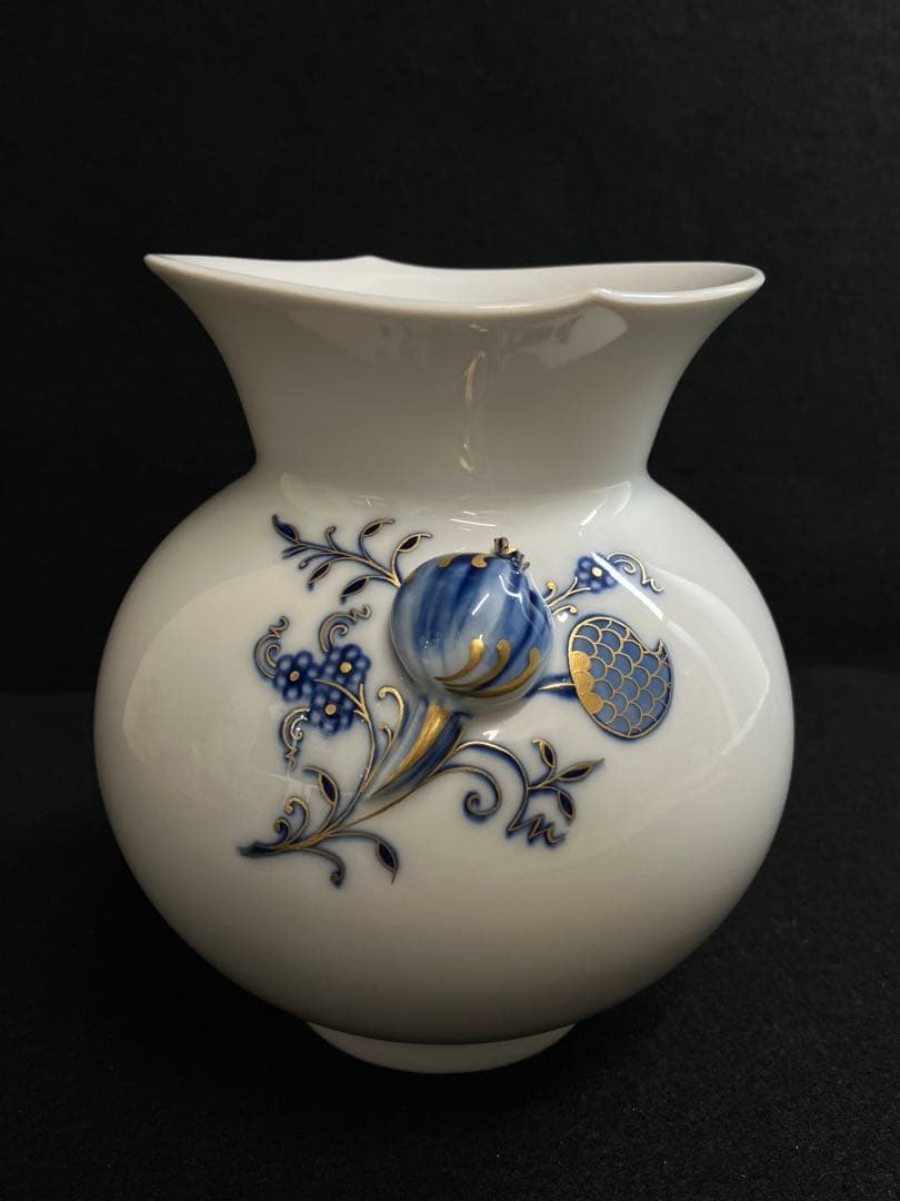 ✨超希少￼✨未使用 マイセン 280周年限定 ブルーオニオン 花瓶 完売品★ マイセン ブルーオニオン 280周年花瓶 80A105/50151 | ブルーオニオン